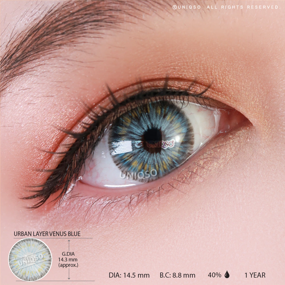 Urban Layer Venus Blue (1 lens/pack)-Colored Contacts-UNIQSO Canada