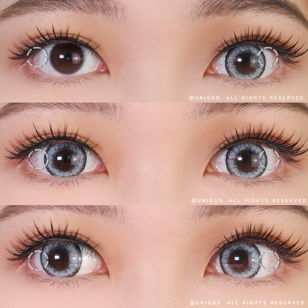 Western Eyes Dolly+ Grey (1 lens/pack)-Colored Contacts-UNIQSO Canada