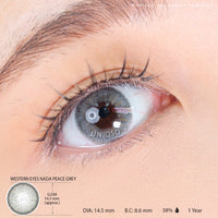Western Eyes Nada Peace Grey (1 lens/pack)-Colored Contacts-UNIQSO Canada