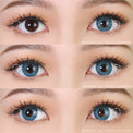 Western Eyes Puffy 3 Tones Blue (1 lens/pack)-Colored Contacts-UNIQSO
