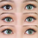 Western Eyes Puffy 3 Tones Green (1 lens/pack)-Colored Contacts-UNIQSO Canada