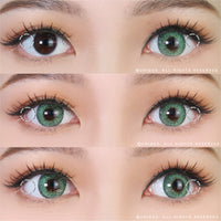 Western Eyes Puffy 3 Tones Green (1 lens/pack)-Colored Contacts-UNIQSO Canada