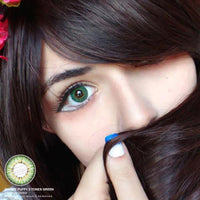 Western Eyes Puffy 3 Tones Green (1 lens/pack)-Colored Contacts-UNIQSO Canada