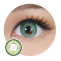 Western Eyes Puffy 3 Tones Green (1 lens/pack)-Colored Contacts-UNIQSO Canada