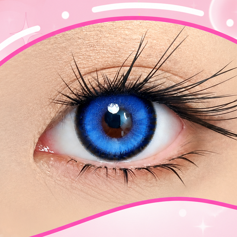 LumiDukki Gemflare Blue (2 lenses/pack)-Colored Contacts-UNIQSO Canada