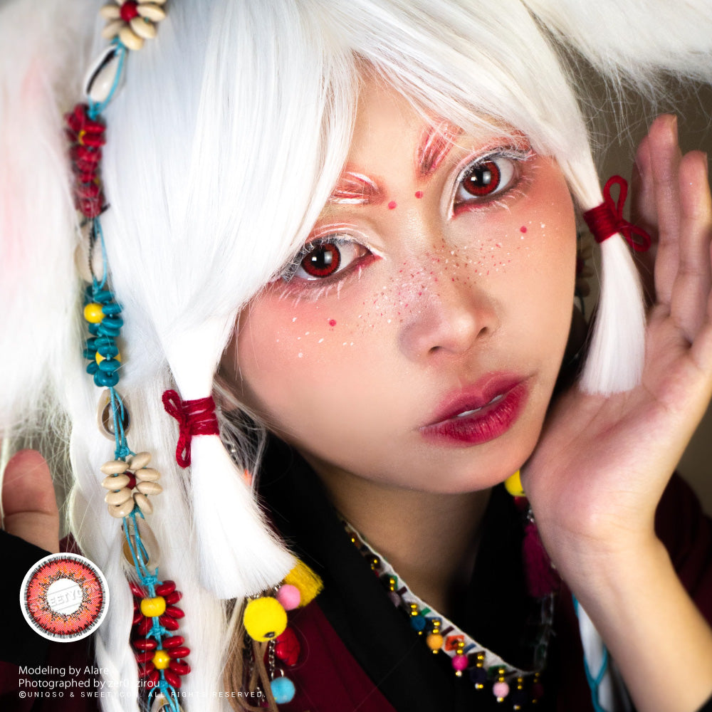 Sweety Poppy Red (1 lens/pack)-Colored Contacts-UNIQSO