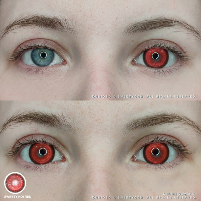 Sweety Koi Red (1 lens/pack)-Colored Contacts-UNIQSO