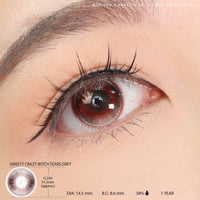 Sweety Crazy Witch Tears Grey (1 lens/pack)-Crazy Contacts-UNIQSO Canada