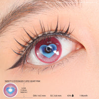 Sweety x Eyesinger Cupid Heart Pink (2 lenses/pack)-Colored Contacts-UNIQSO Canada