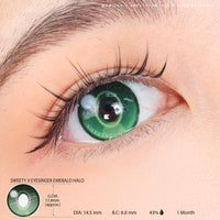 Sweety x Eyesinger Emerald Halo (2 lenses/pack)-Colored Contacts-UNIQSO Canada