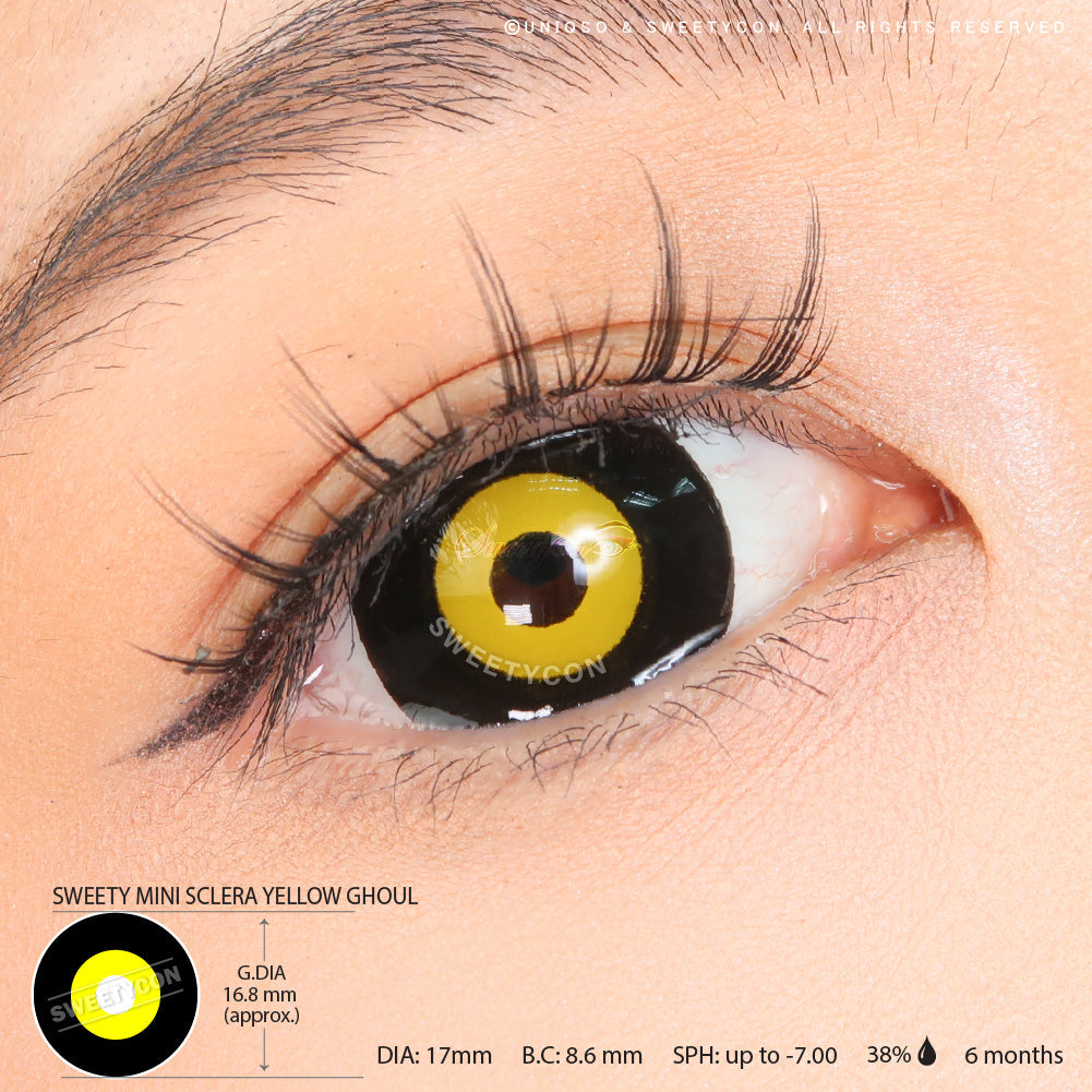 Sweety Mini Sclera Yellow Ghoul (1 lens/pack)-Mini Sclera Contacts-UNIQSO