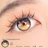 Sweety x Eyesinger Amber Star Crest (2 lenses/pack)-Colored Contacts-UNIQSO Canada