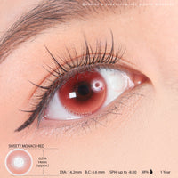 Sweety Monaco Red (1 lens/pack)-Colored Contacts-UNIQSO