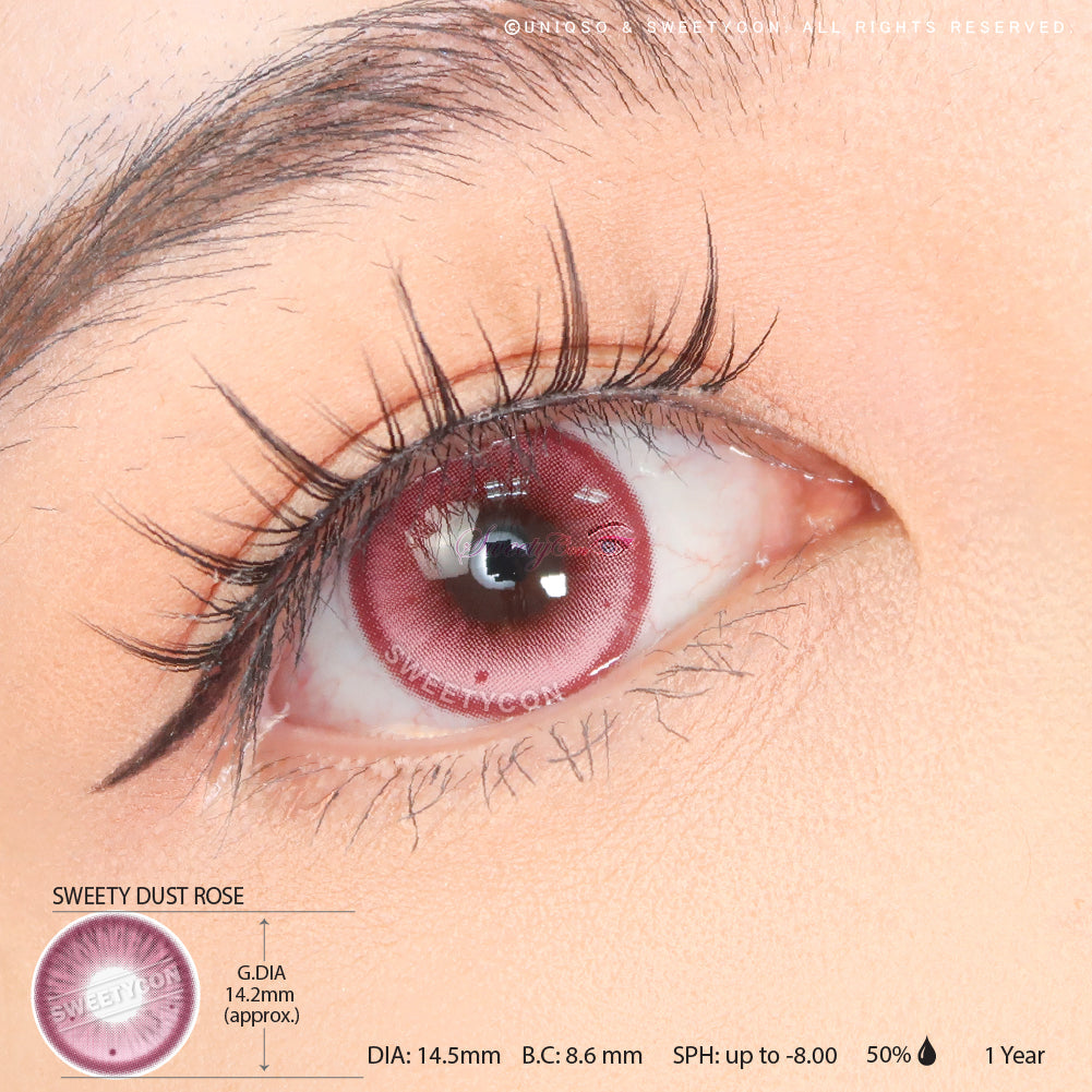 Sweety Dust Rose (1 lens/pack)-Crazy Contacts-UNIQSO