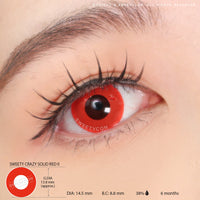 Sweety Crazy Solid Red II (1 lens/pack)-Crazy Contacts-UNIQSO Canada
