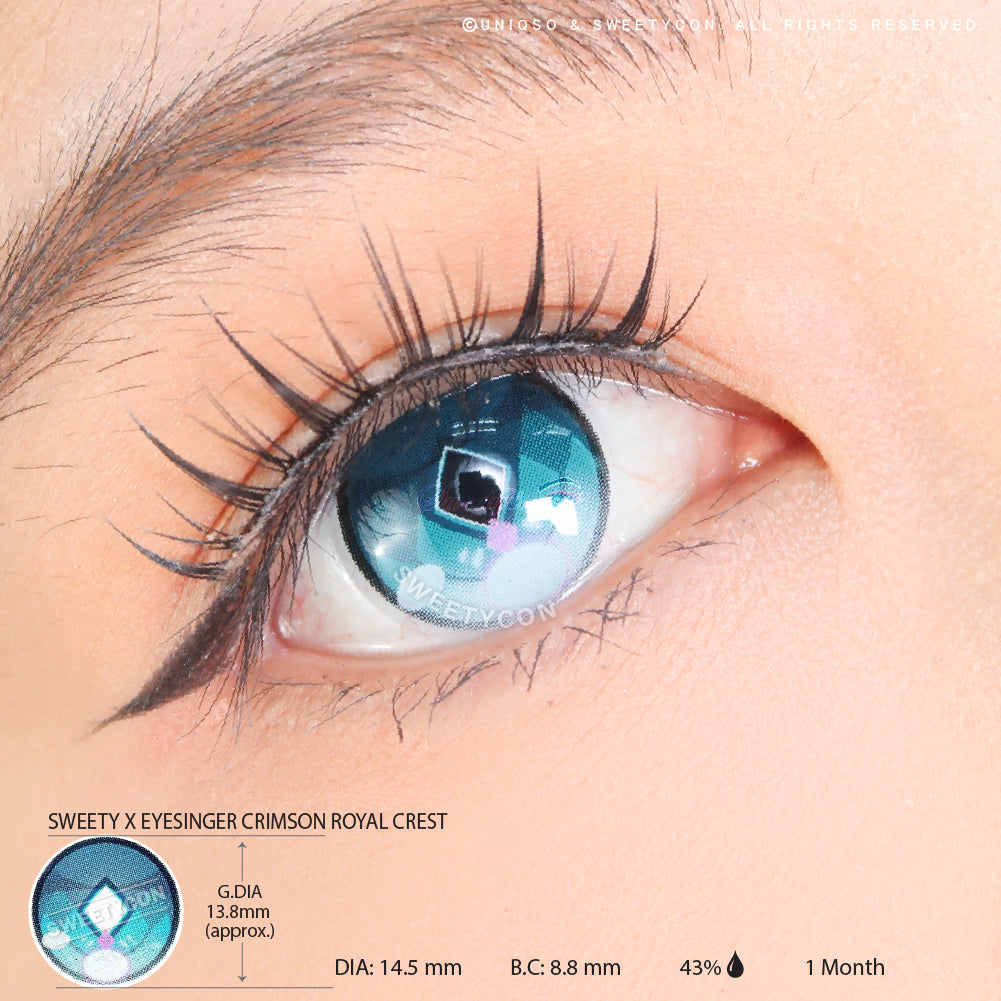 Sweety x Eyesinger Crimson Royal Crest (2 lenses/pack)-Colored Contacts-UNIQSO Canada