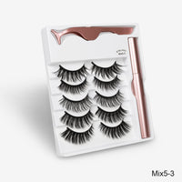 Sexy Sheep Magnetic Faux Mink Volume Eyelashes Kit Set (5 Pairs)-Magnetic Eyelash-UNIQSO