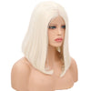 White Pearl Velvet Front Lace Bob Wig-Lace Front Wig-UNIQSO