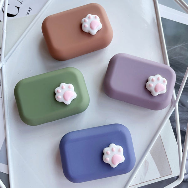 Lens Case - Side Pink Paw Set-Lens Case-UNIQSO