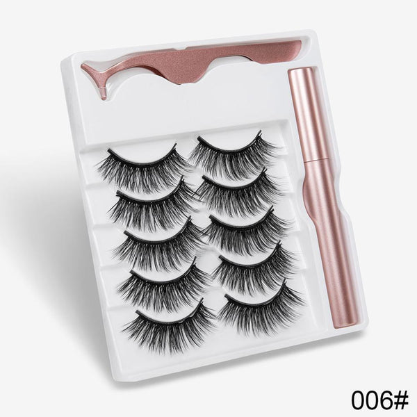 Sexy Sheep Magnetic Faux Mink Volume Eyelashes Kit Set (5 Pairs)-Magnetic Eyelash-UNIQSO