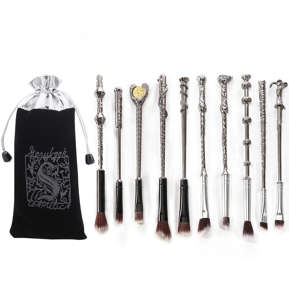 Harry Potter Hermione Dumbledore Magic Wand Makeup Brush Tool Set-Makeup Brushes-UNIQSO