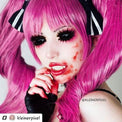 Flash Black Sclera Contacts Sabretooth/Blackout/Black (2 lenses/pack)-Sclera Contacts-UNIQSO