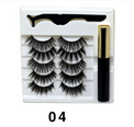 Mixed Designs Faux Mink Magnetic Eyelashes Kit Set (5 Pairs)-Magnetic Eyelash-UNIQSO