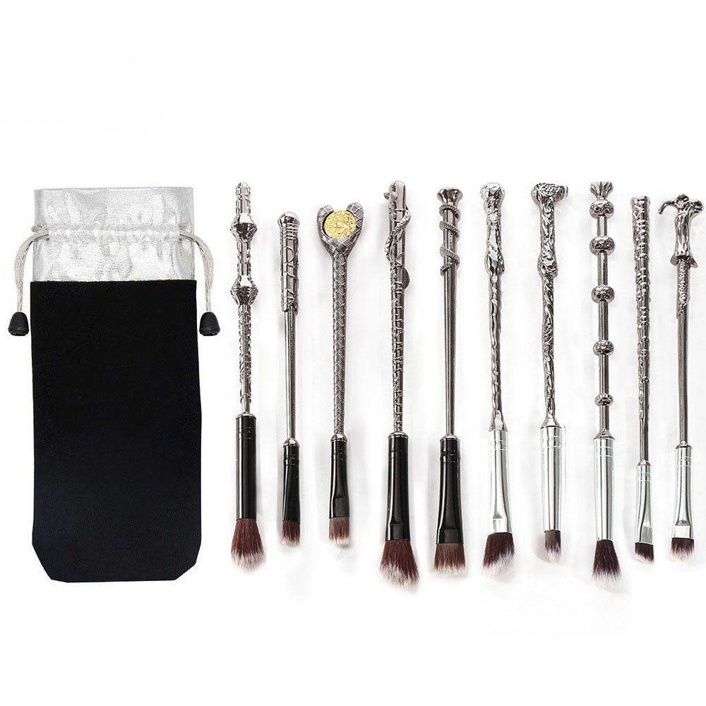 Harry Potter Hermione Dumbledore Magic Wand Makeup Brush Tool Set-Makeup Brushes-UNIQSO