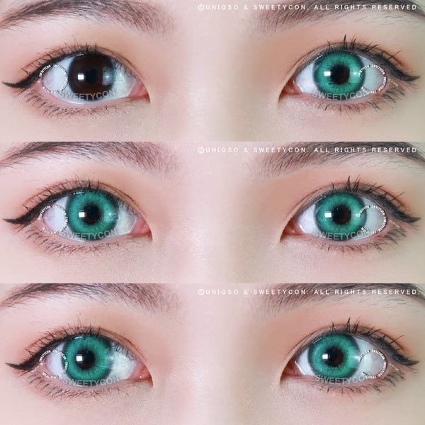 Sweety Milkshake Green (1 lens/pack)-Colored Contacts-UNIQSO