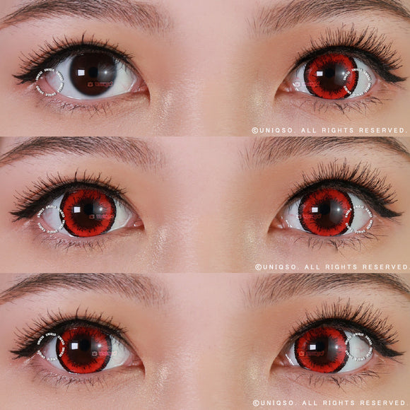 Western Eyes Dolly+ Red (1 lens/pack)-Colored Contacts-UNIQSO