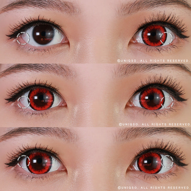 Western Eyes Dolly+ Red (1 lens/pack)-Colored Contacts-UNIQSO