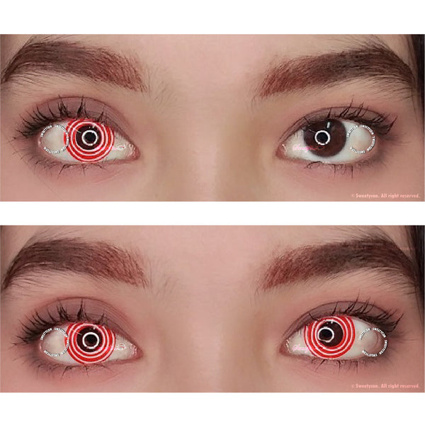 Sweety Crazy Red Spiral (1 lens/pack)-Crazy Contacts-UNIQSO