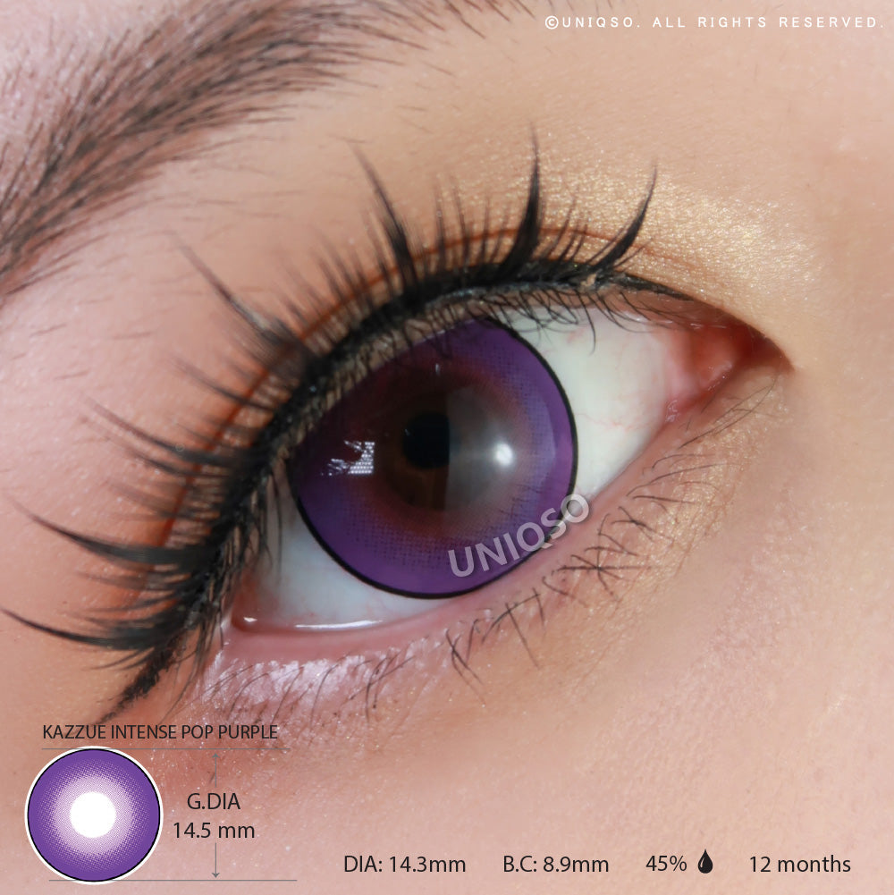 Kazzue Intense Pop Purple (1 lens/pack)-Colored Contacts-UNIQSO