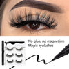 Top & Bottom Magnetic Faux Mink Natural Long Eyelashes with Applicator (3 Pairs)-Magnetic Eyelash-UNIQSO