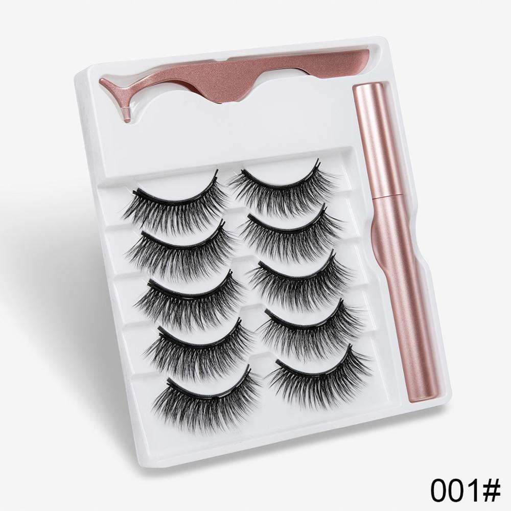 Sexy Sheep Magnetic Faux Mink Volume Eyelashes Kit Set (5 Pairs)-Magnetic Eyelash-UNIQSO