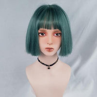 Bob LoLita Wig Dark Green-Lolita Wig-UNIQSO Canada