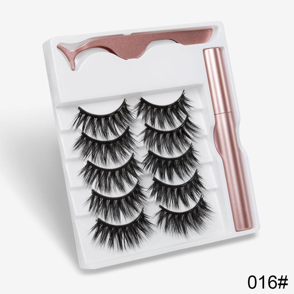 Sexy Sheep Magnetic Faux Mink Volume Eyelashes Kit Set (5 Pairs)-Magnetic Eyelash-UNIQSO