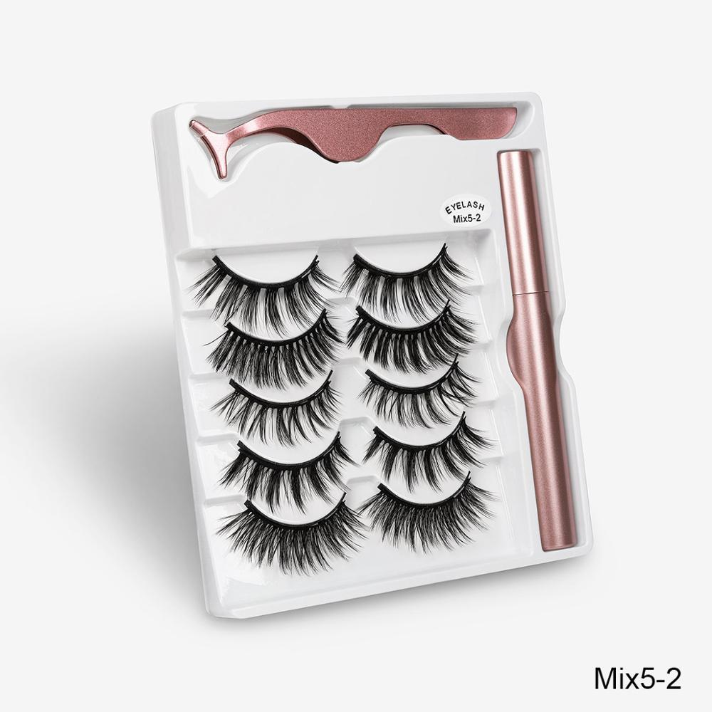 Sexy Sheep Magnetic Faux Mink Volume Eyelashes Kit Set (5 Pairs)-Magnetic Eyelash-UNIQSO