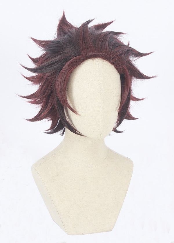 Cosplay Wig - Demon Slayer Kamado Tanjiro-Cosplay Wig-UNIQSO