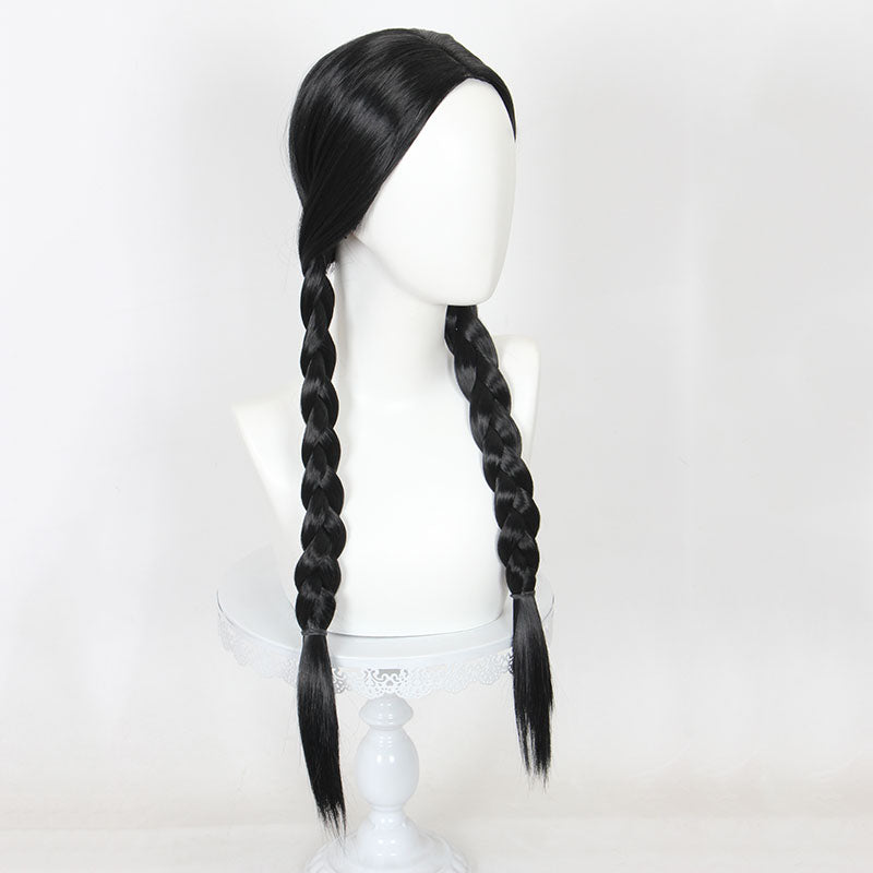 Cosplay Wig - The Addams Family Wednesday-Addams-Cosplay Wig-UNIQSO