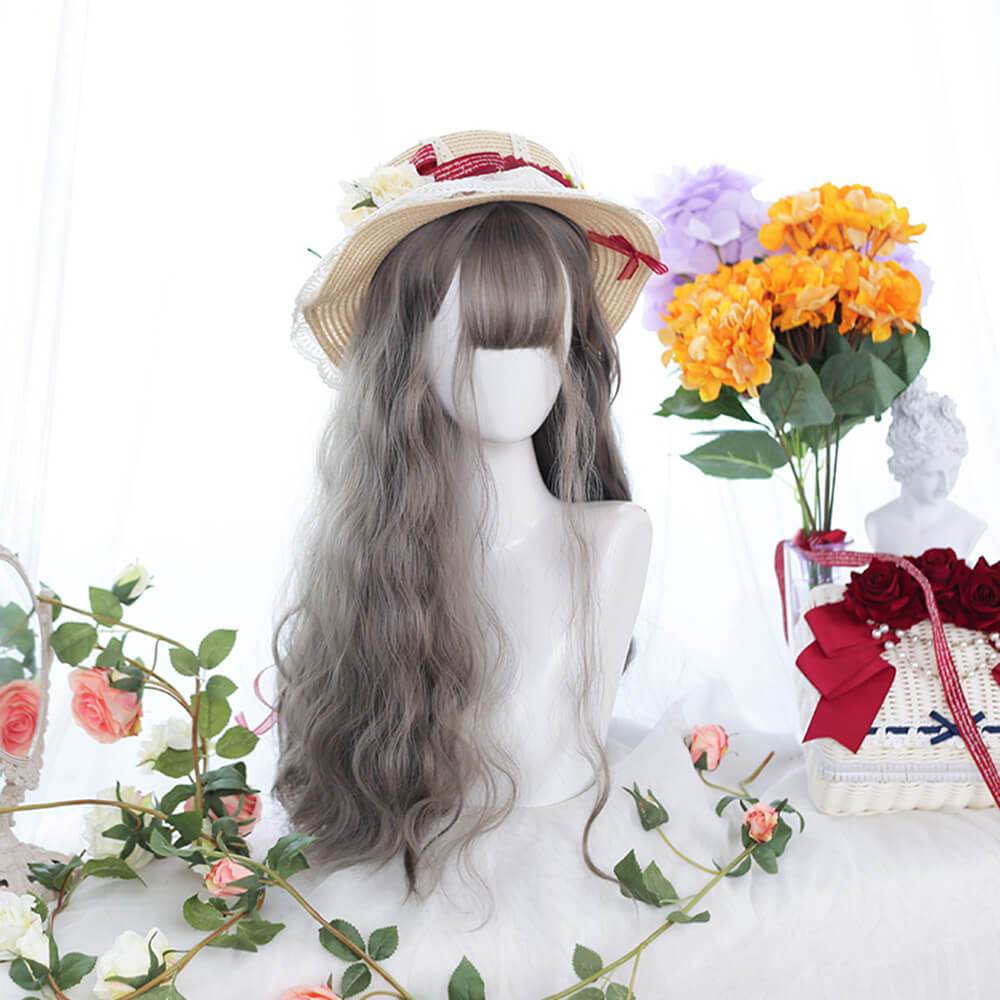 Platinum Gray Long Small Curls Lolita Wig-Lolita Wig-UNIQSO