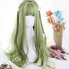 Sage Green Extra Long with Wavy Ends Lolita Wig-Lolita Wig-UNIQSO