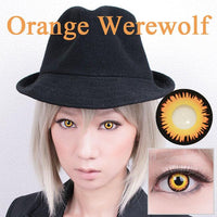 Coscon Crazy with Power - Orange Werewolf (1 lens/pack)-Crazy Contacts-UNIQSO Canada