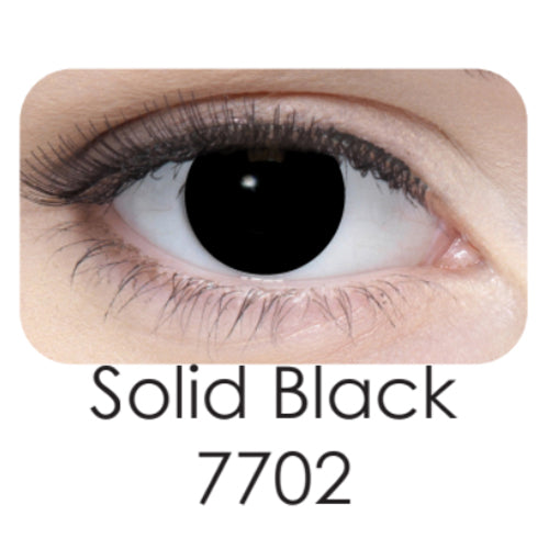 Coscon Crazy with Power - Solid Black (1 lens/pack)-Crazy Contacts-UNIQSO Canada