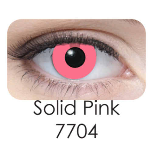 Coscon Crazy with Power - Solid Pink (1 lens/pack)-Crazy Contacts-UNIQSO Canada