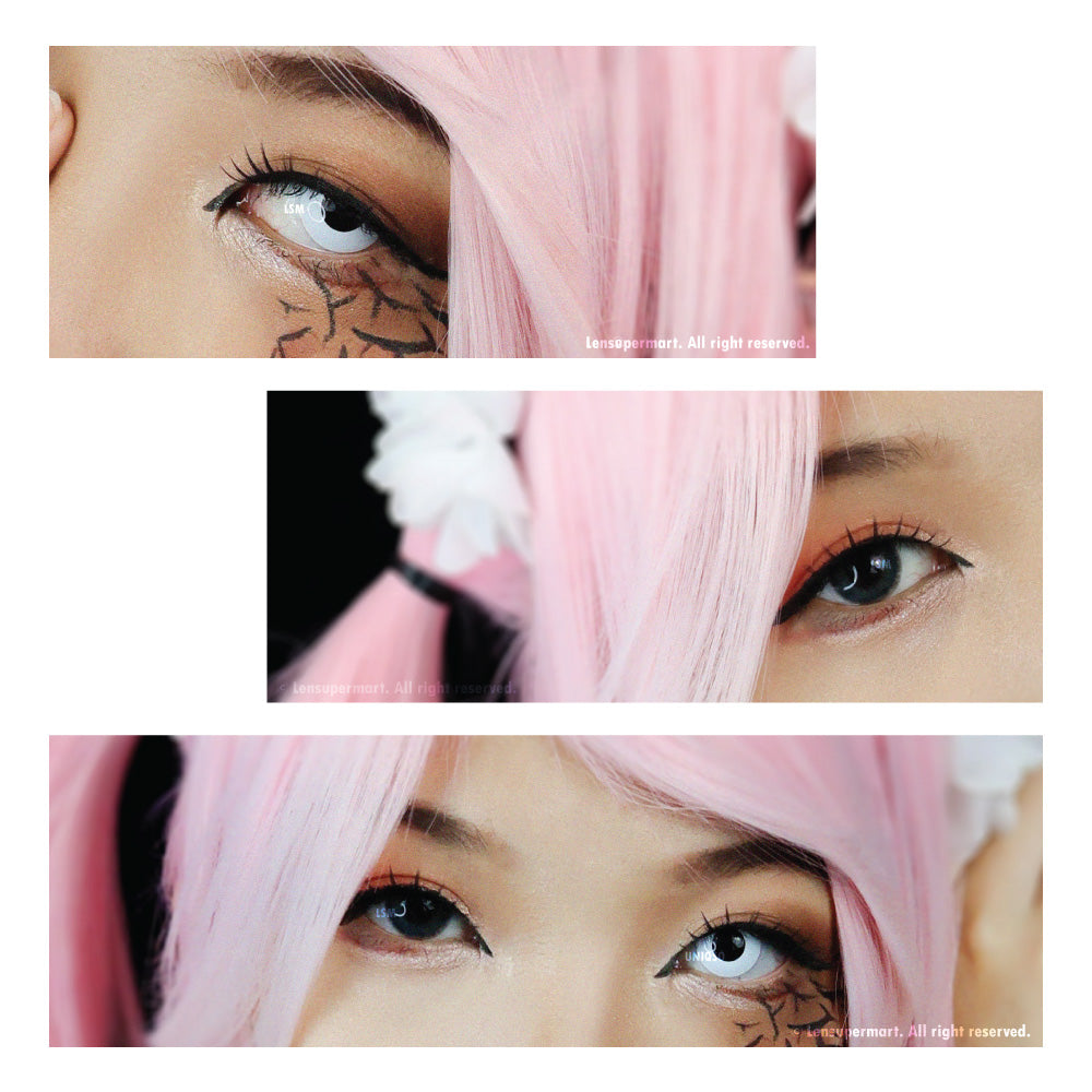 Coscon Crazy with Power - Solid White (1 lens/pack)-Crazy Contacts-UNIQSO Canada