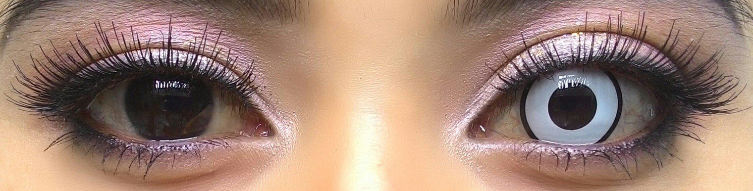 Coscon Crazy with Power - Zombie White (1 lens/pack)-Crazy Contacts-UNIQSO Canada
