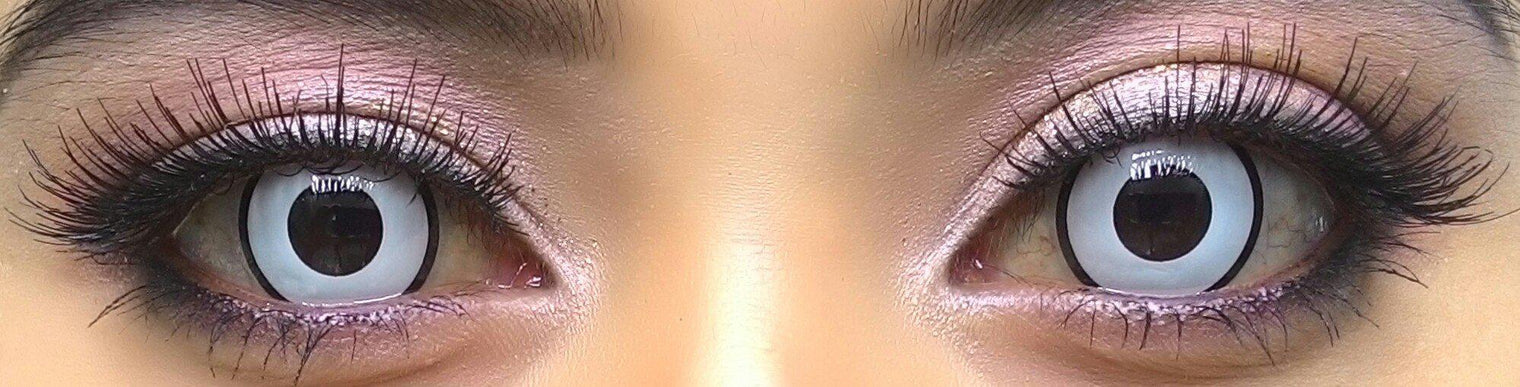Coscon Crazy with Power - Zombie White (1 lens/pack)-Crazy Contacts-UNIQSO Canada