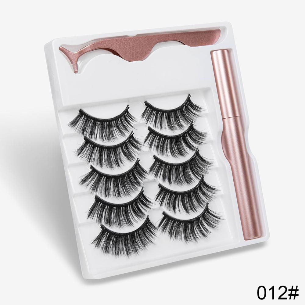 Sexy Sheep Magnetic Faux Mink Volume Eyelashes Kit Set (5 Pairs)-Magnetic Eyelash-UNIQSO