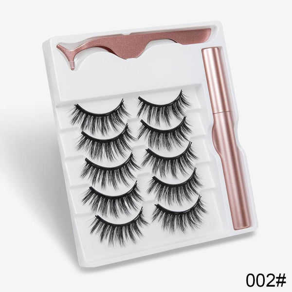 Sexy Sheep Magnetic Faux Mink Volume Eyelashes Kit Set (5 Pairs)-Magnetic Eyelash-UNIQSO